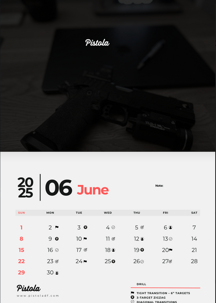 Dry Fire Training Calendar