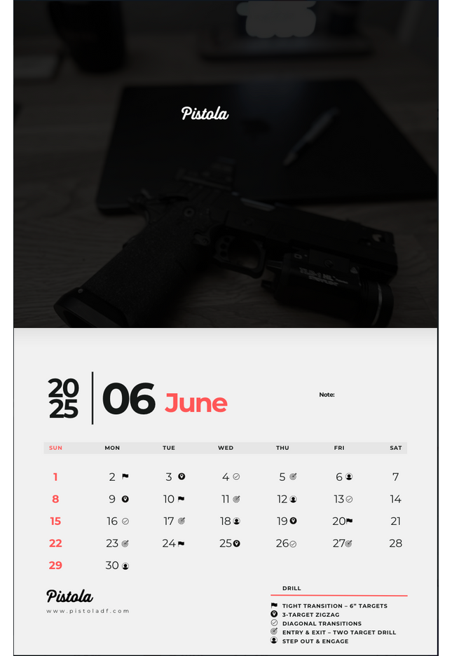 Dry Fire Training Calendar